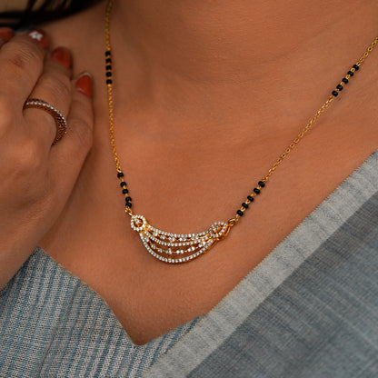 Saumyaa Diamond Arc Mangalsutra Necklace