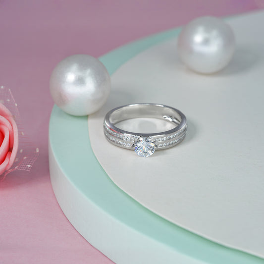 Celestia Twin-Band Solitaire
