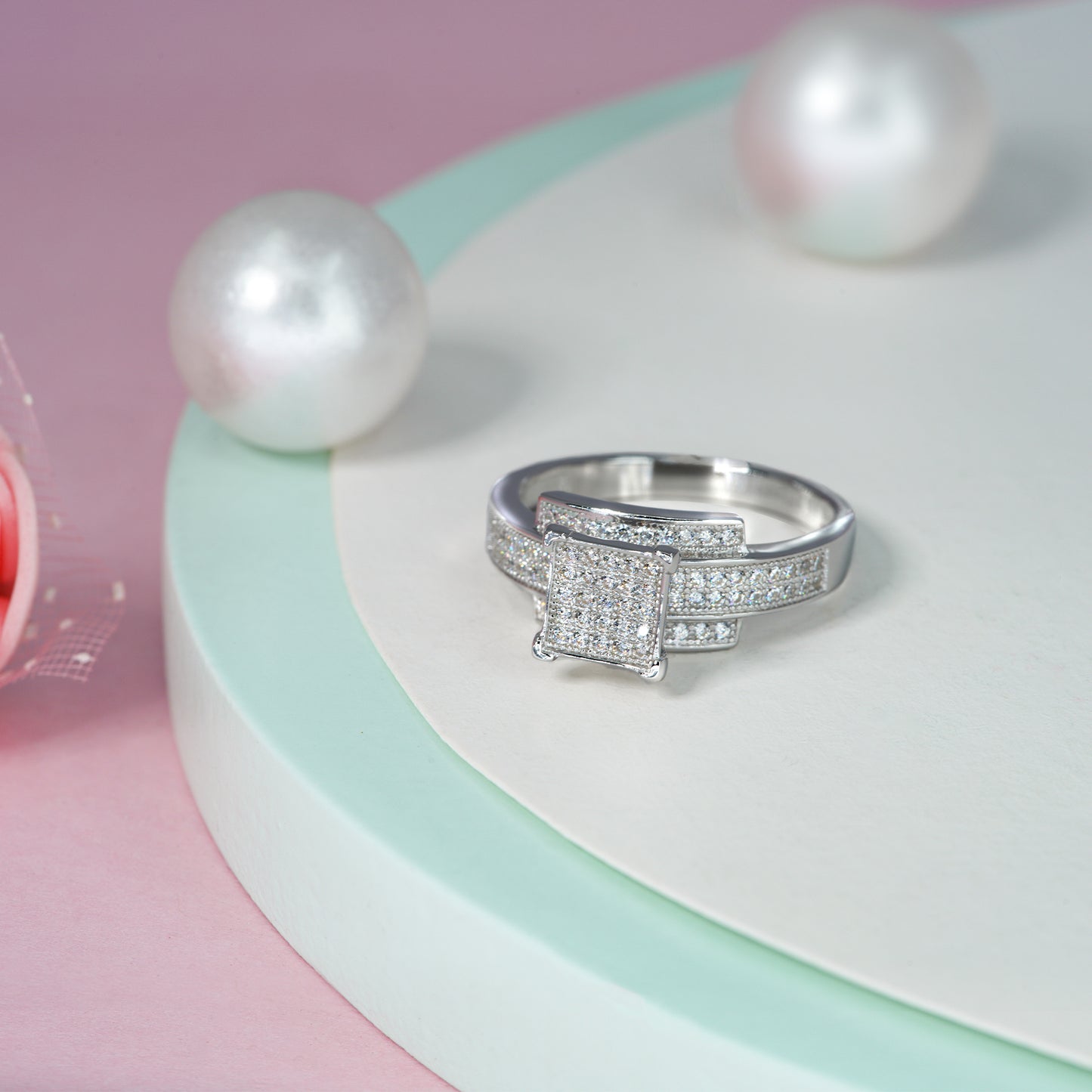Square Halo Ring