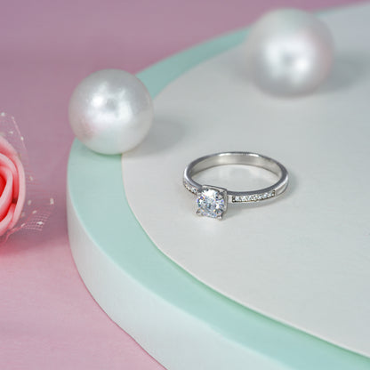Aurora Radiant Solitaire Ring