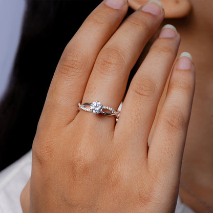 Twilight Twist Solitaire Ring