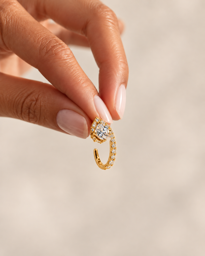 Celina Cushion Sparkle Hoops