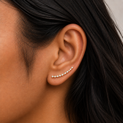Crystal Line Ear Cuff