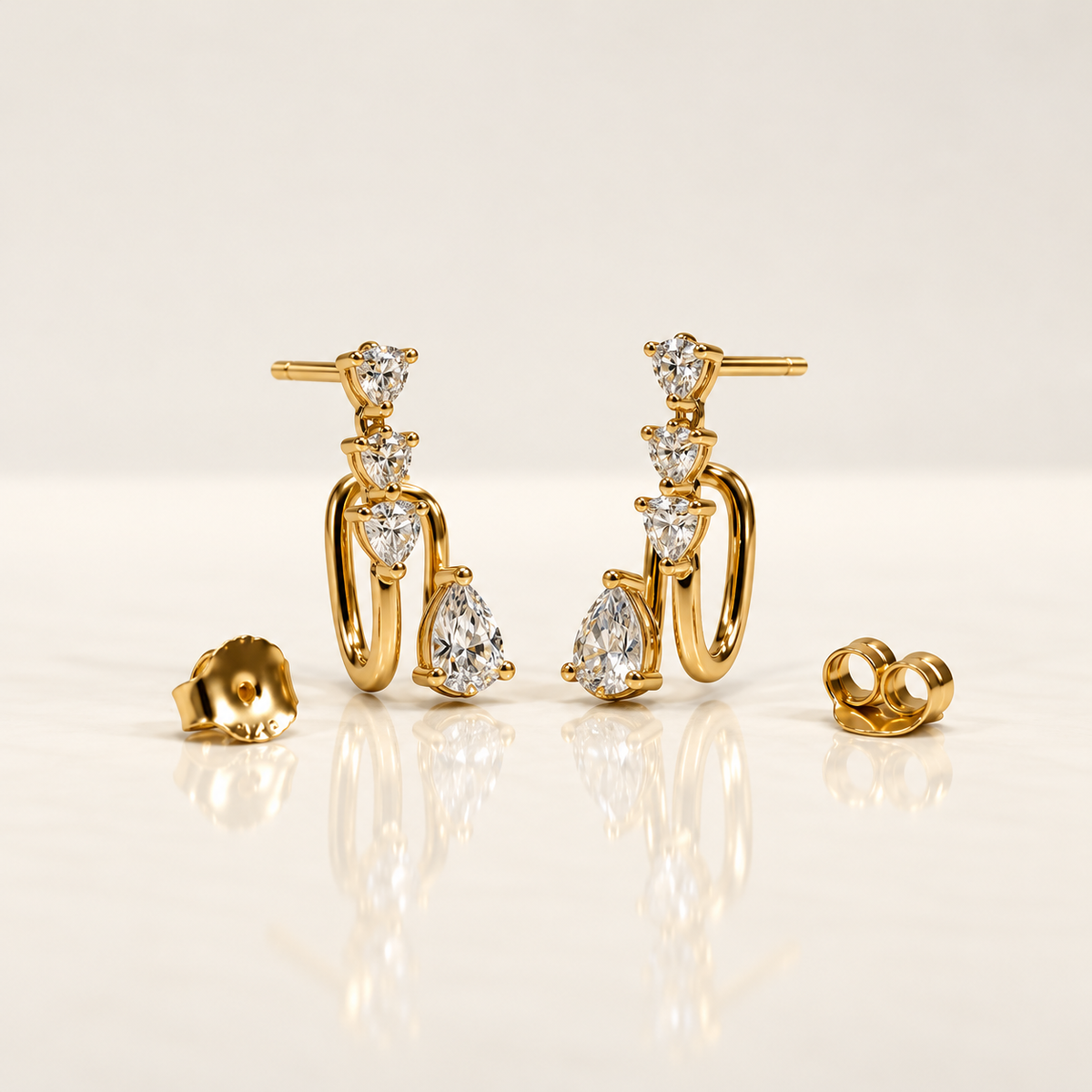 Elara Pear Drop Ear Jackets