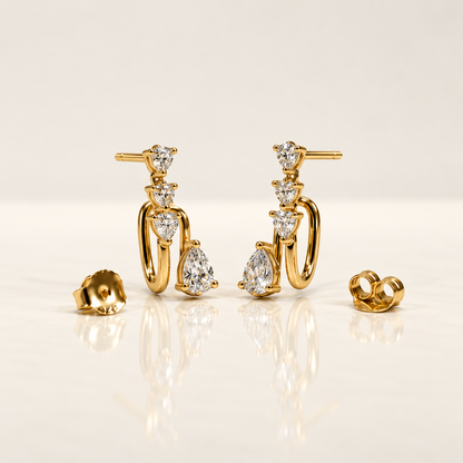 Elara Pear Drop Ear Jackets