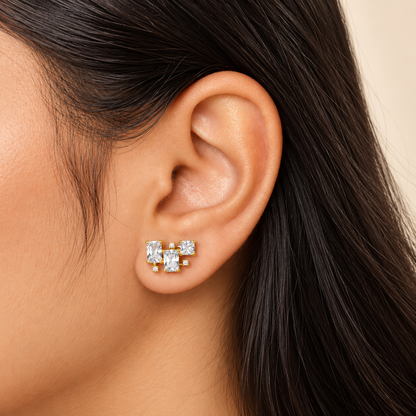 Aria Geometric Sparkle Studs