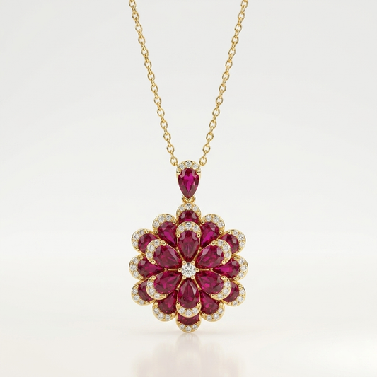 Empress Floral Halo Necklace