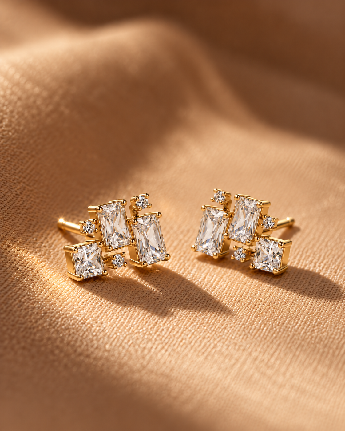 Aria Geometric Sparkle Studs