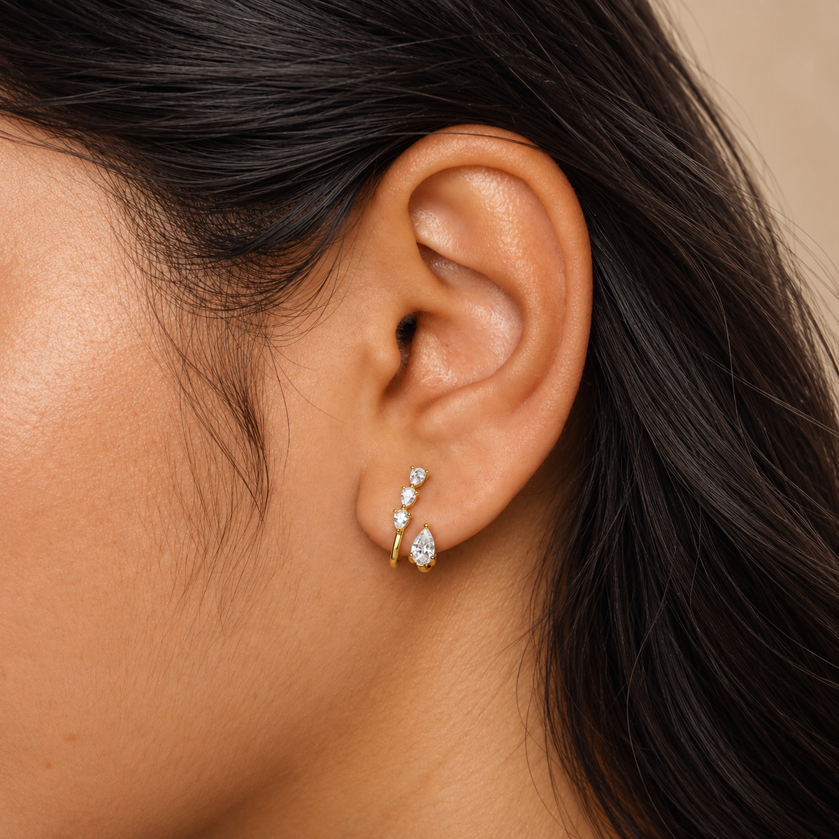 Elara Pear Drop Ear Jackets
