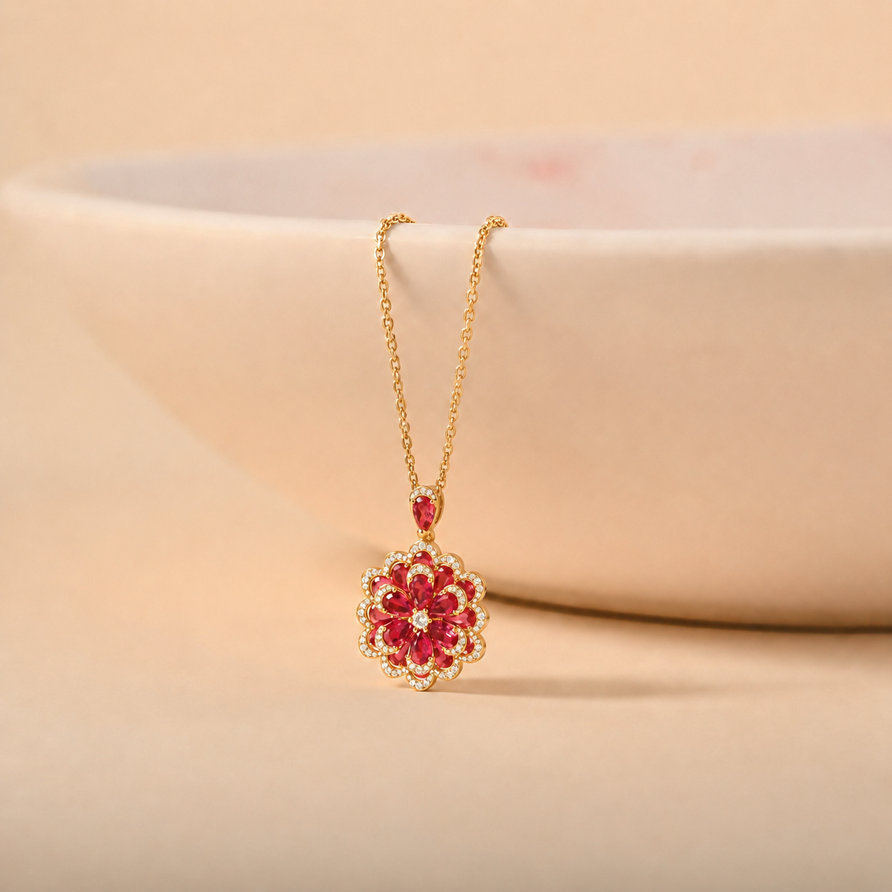 Empress Floral Halo Necklace