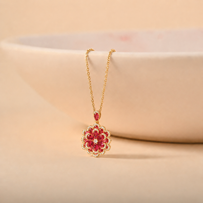Empress Floral Halo Necklace