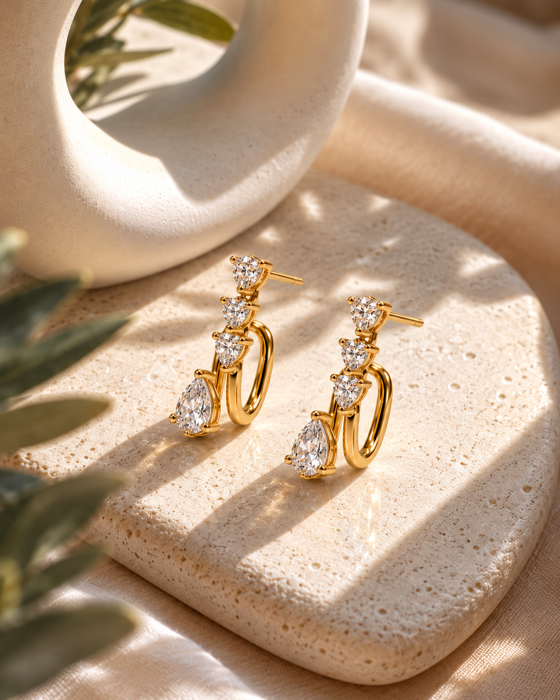 Elara Pear Drop Ear Jackets