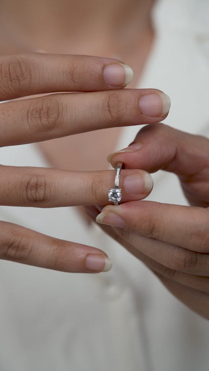 Aurora Radiant Solitaire Ring