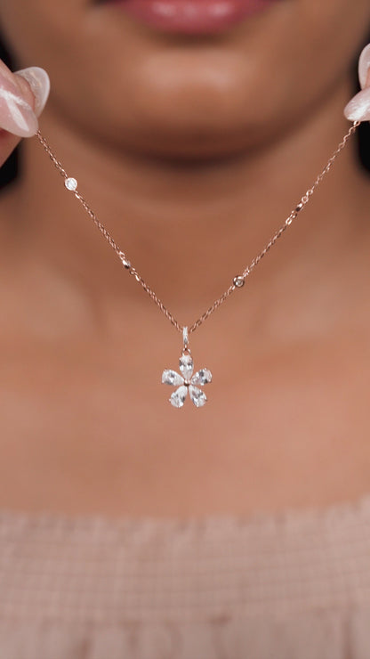 Celestia Arc Diamond Pendant Necklace