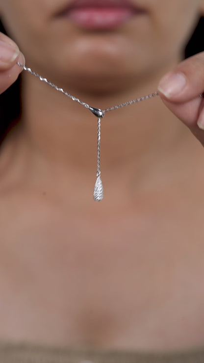 Teardrop Whisper Y-Lariat Necklace