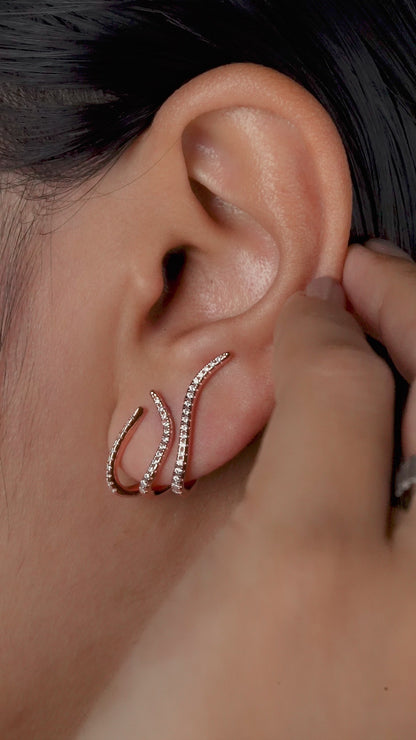 Sparkle Curve Earrings