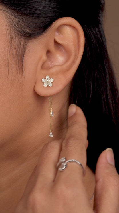 Daisy Drape Chain Earrings