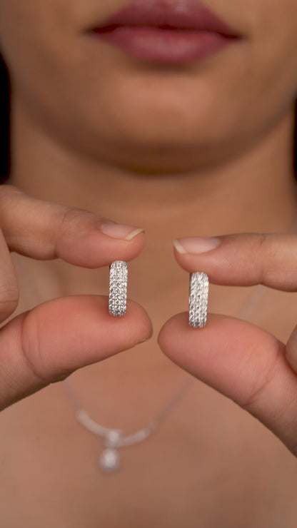 Eterna Sparkle Mini Hoops