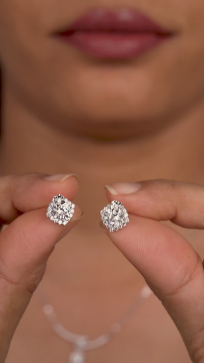Radiant Halo Solitaire Studs