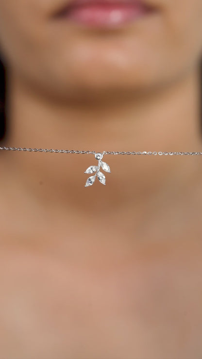 Marquise Leaf Necklace & Earrings Set