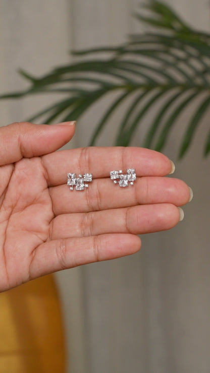 Aria Geometric Sparkle Studs