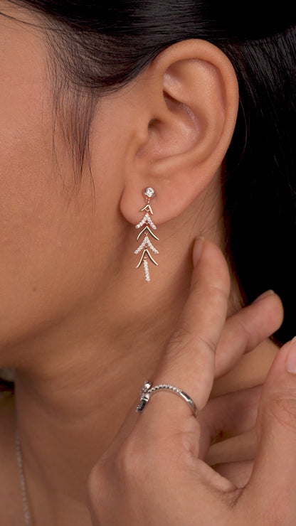 ArrowGlide Drop Earrings