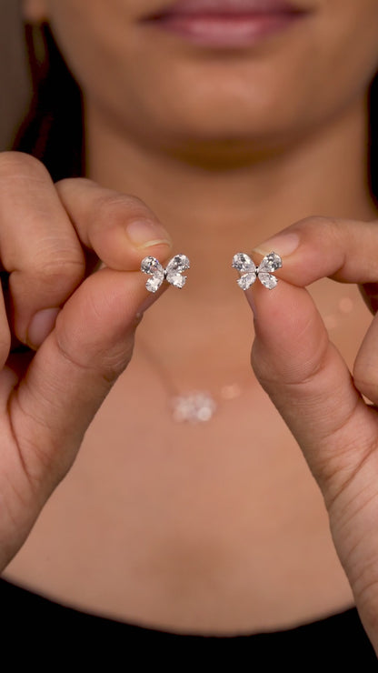 Blossom Glow Teardrop Stud Earrings
