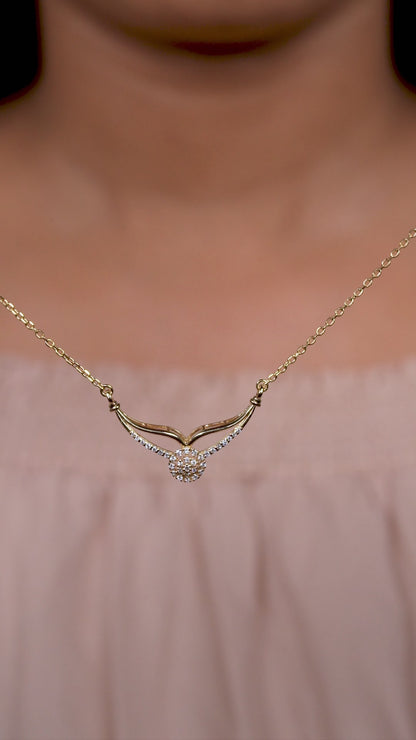 Floral Aura 925 Silver Diamond Mangalsutra
