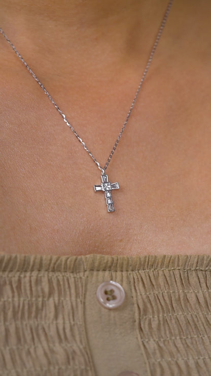Divine Clarity Cross Necklace