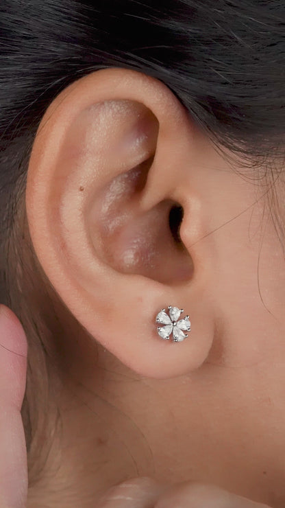 Flower Crystal Studs