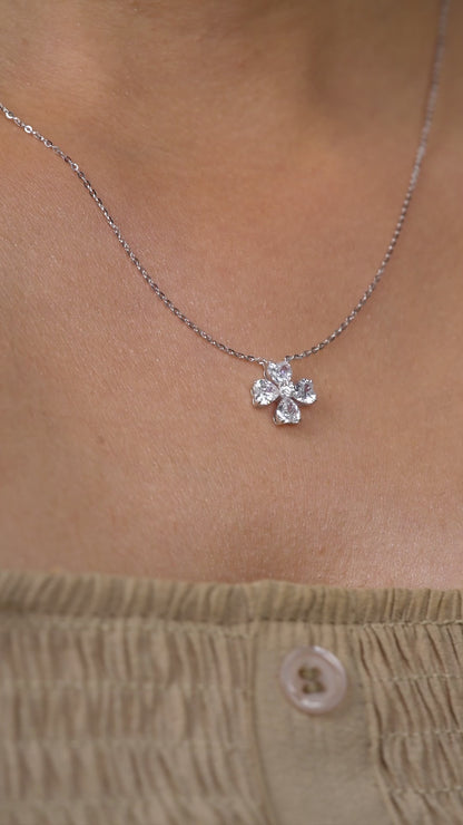 Blossom Radiance Crystal Pendant Necklace