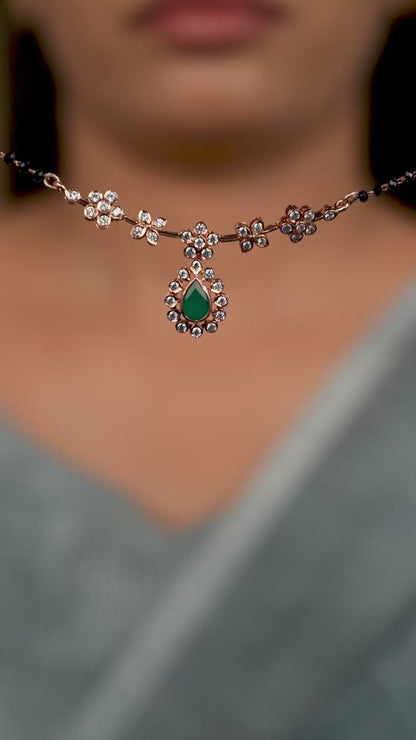 Shraddha Black Beads Gold Mangalsutra