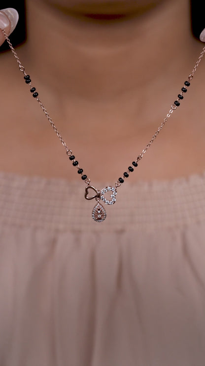 Heart Bloom 925 Silver Mangalsutra