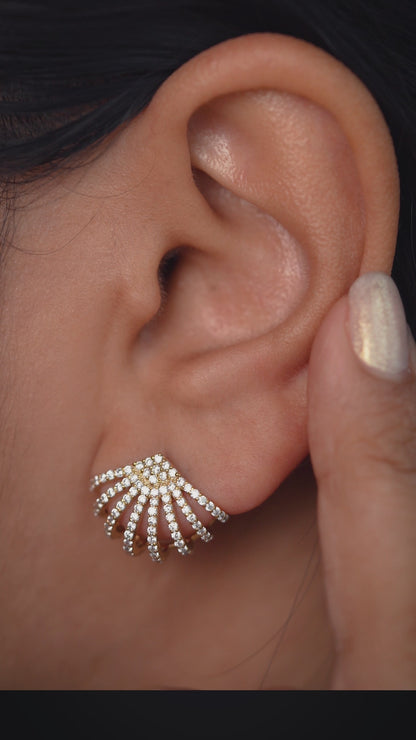 Sunray Diamond Earcuff