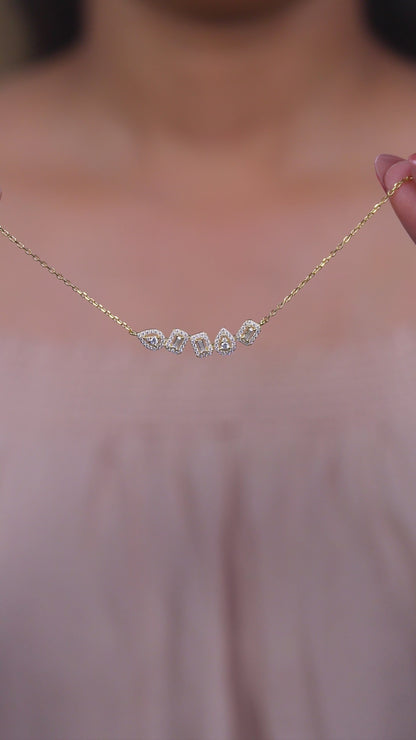Radiant Royale Multi-Shape Diamond Pendant Necklace