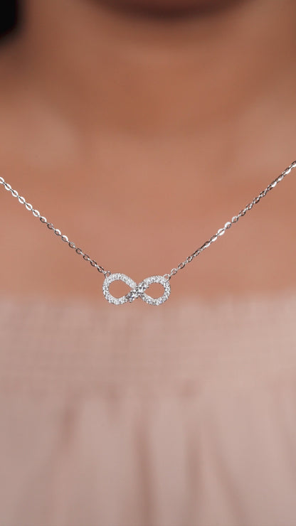 Eternal Spark Diamond Infinity Necklace