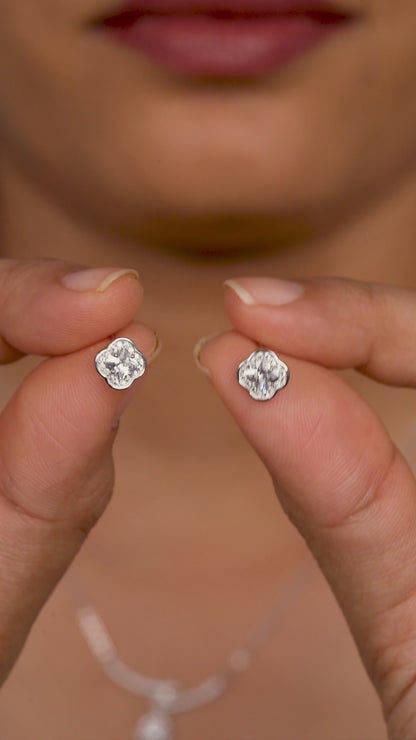 Glimmer Square Cluster Earrings
