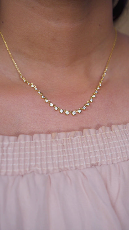Classic Aurora Bezel Set Necklace