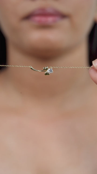 Bloom Heart Diamond Pendant Necklace