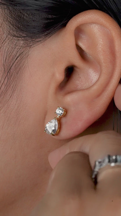 Elara Teardrop Solitaire Earrings