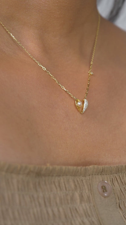 Embrace Heart Charm Necklace