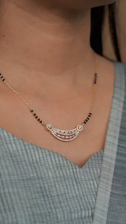 Saumyaa Diamond Arc Mangalsutra Necklace