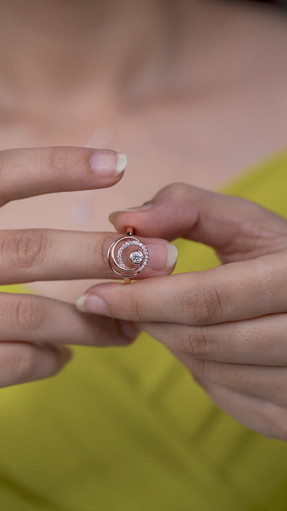 Aurora Rose Spiral Ring