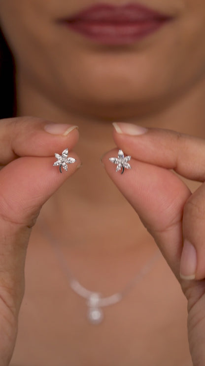 Serene Bloom Diamond Studs