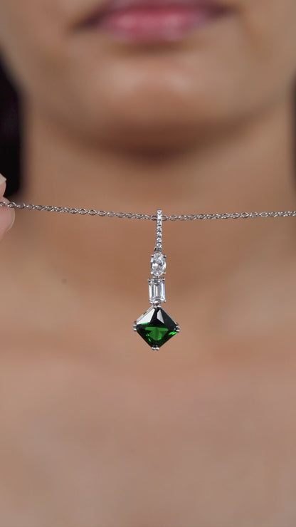 Emerald Starlight Drop Necklace