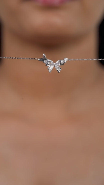 Crystal Wings Butterfly Necklace
