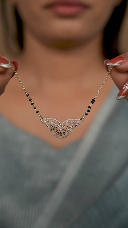 Aarika Butterfly Mangalsutra Necklace