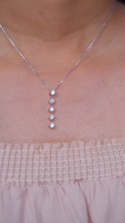 Aurora Drop Solitaire Necklace