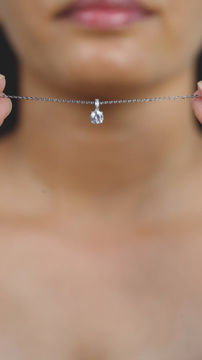 Solitaire Sparkle Pendant Necklace