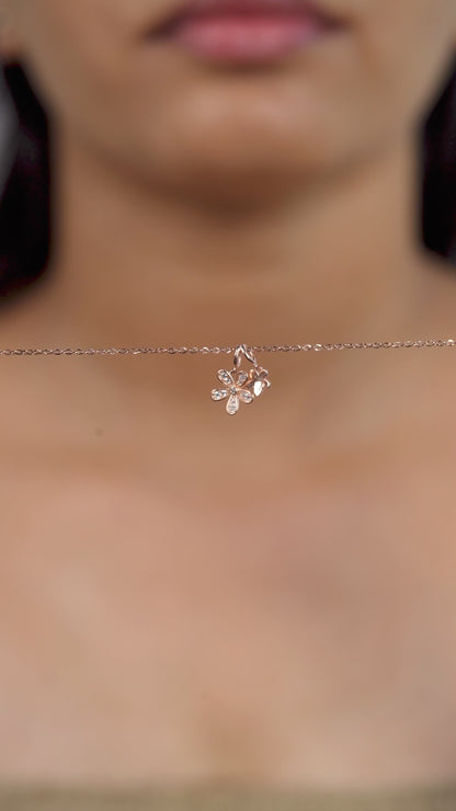 Blossom Kiss Floral Charm Necklace